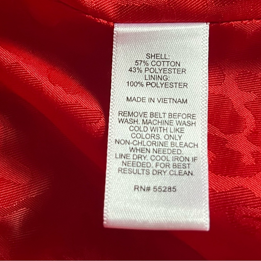 Express Red Trench Coat Size Medium - Picture 10 of 10